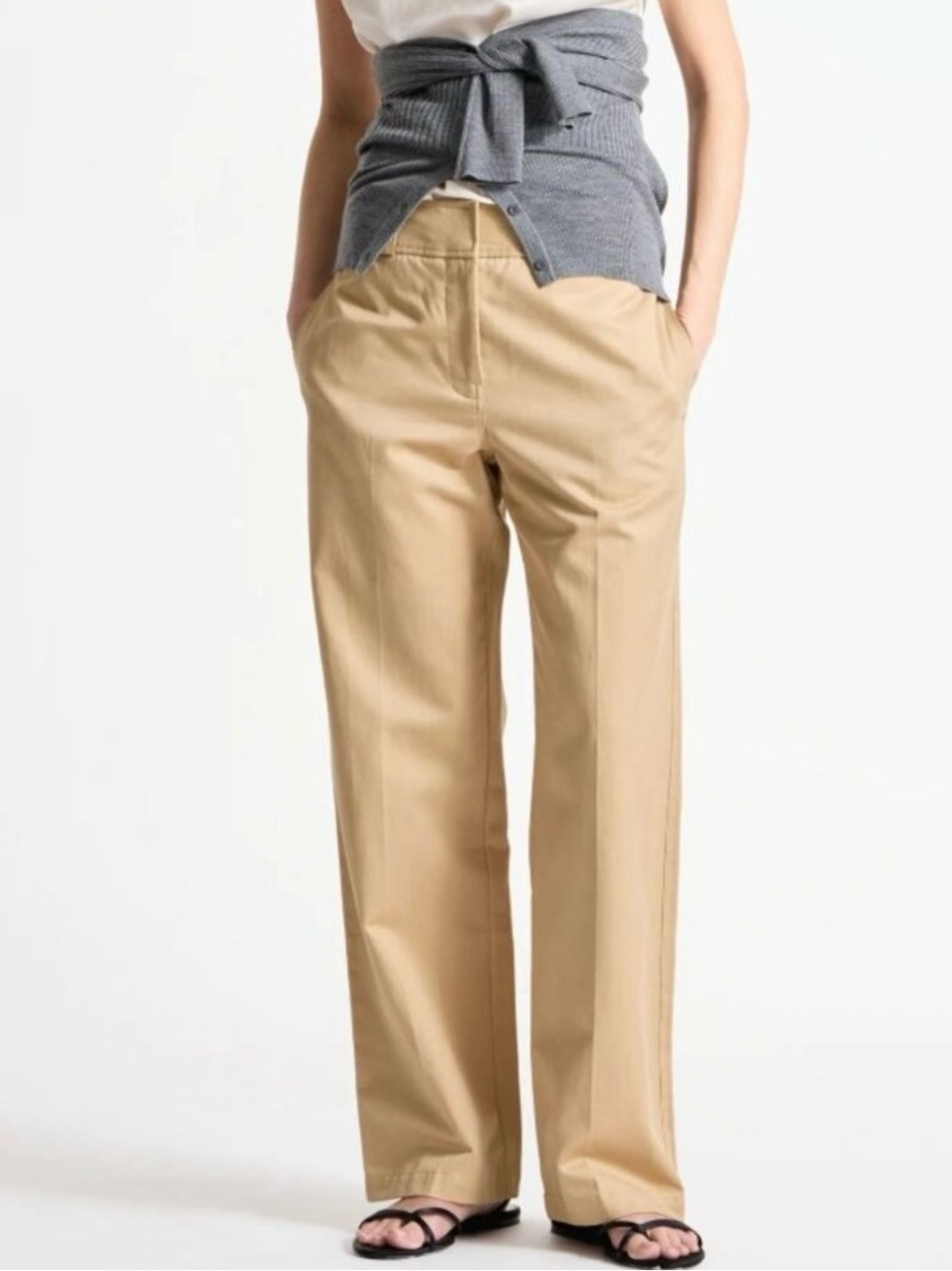 Saint Art Nessa Straight Leg Chino Khaki Pants
